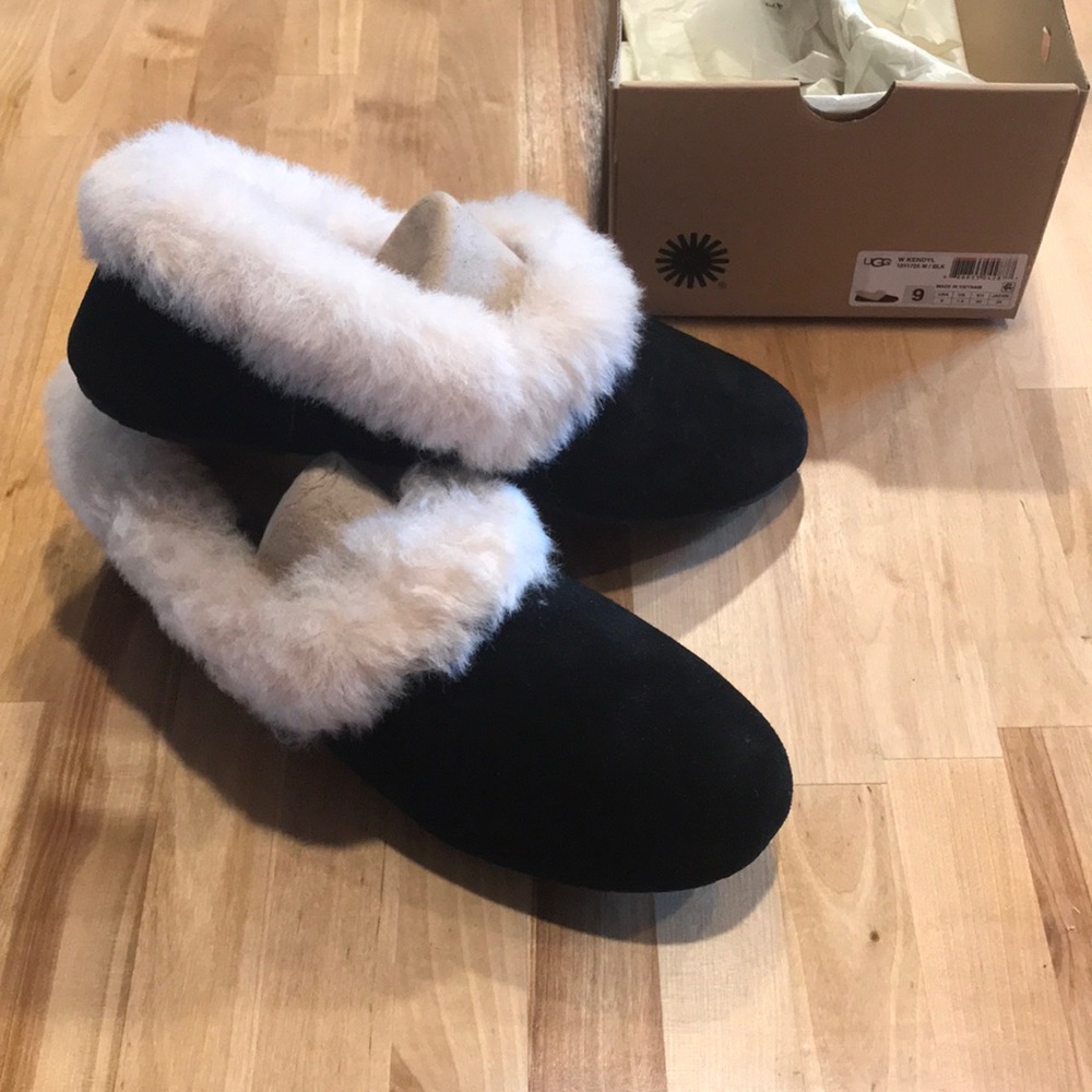 Never worn UGG slippers. Style Kendyl (blk) size 9